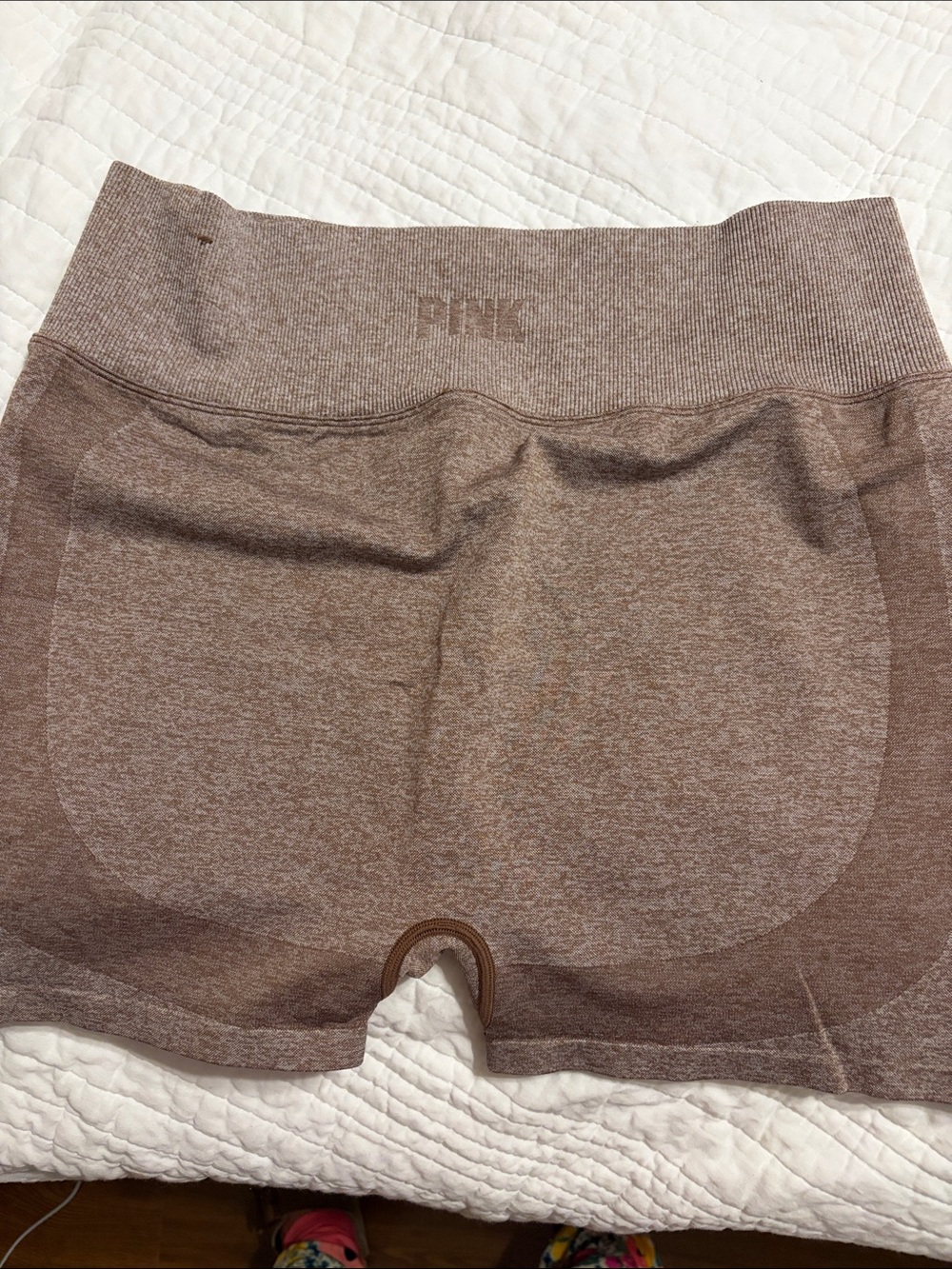 PINK Victoria's Secret Seamless High-Waist Boyshort - Heather Brown
